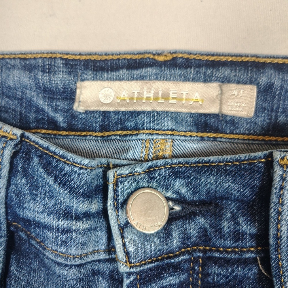 Athleta Sculptek Jean Women 29 Blue Mid Rise Stretch Denim Straight Cotton Blend - Picture 3 of 11